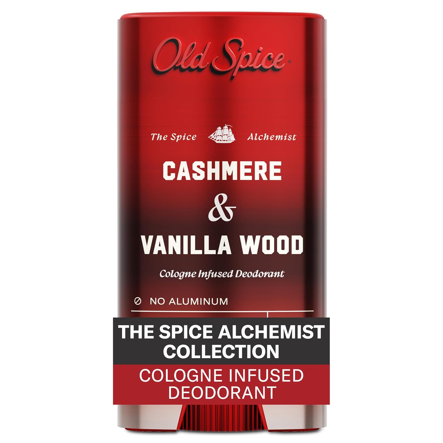 Old Spice Aluminum Free Deodorant for Men, The Spice Alchemist Collection, 24/7 Cologne Infused Scent, No Trade Off Formula, Free of Parabens &amp; Phthalates, Cashmere + Vanilla Wood Scent, 3.0 o
